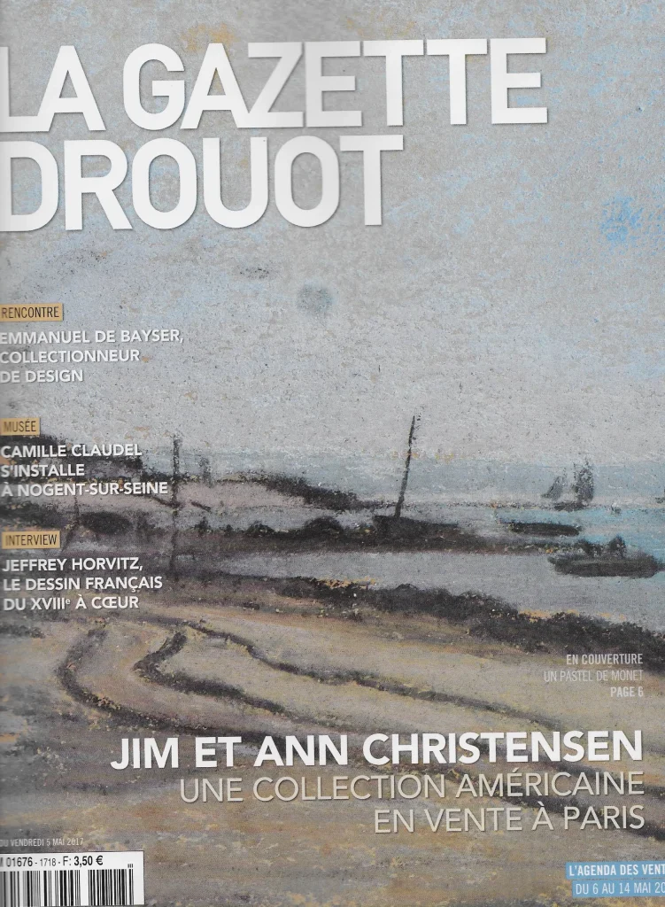 presse céramique paris 2017, interview de la céramiste karen swami, dans la gazette drouot, révélant son parcours de reconversion artistique, ses inspirations, projets liés à la poterie contemporaine, à l’art céramique d’aujourd’hui à paris