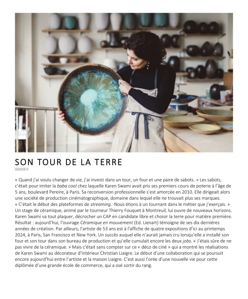 press ceramics en mouvement paris, on the occasion of the release of her book céramique en mouvement, karen swami reflects on her journey, influences, and four exhibitions between paris and the united states, celebrating a body of work at the crossroads of craftsmanship and contemporary art