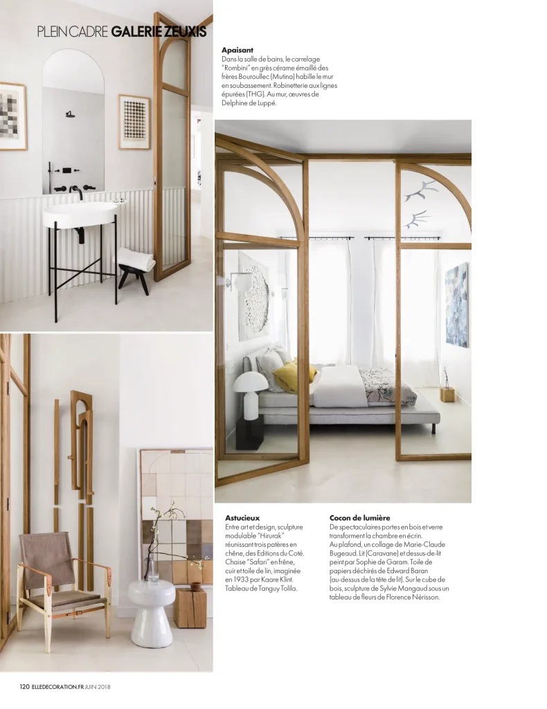 press contemporary ceramics, parisian creation by ceramist karen swami, exhibited in a minimalist interior design setting, highlighting pure aesthetics and the french art de vivre with handmade stoneware pieces