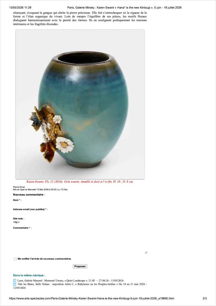karen-swami-hana-is-the-new-kintsugi-galerie-minsky-paris-arts-spectacles-2026